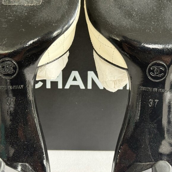 CHANEL 2007 Cruise Camellia Quilted Leather Mules Heels - Picture 9 of 16